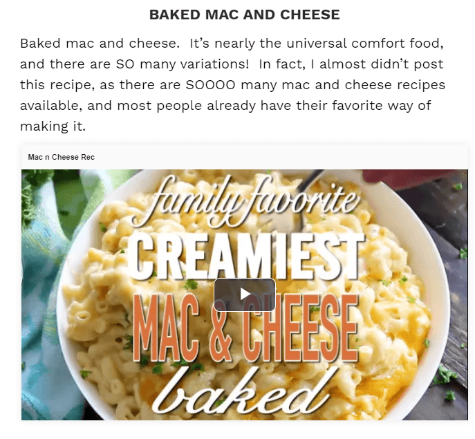 How to make mac and cheese recipe video