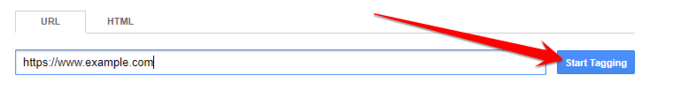 Enter URL and start tagging in Google Structured Data Markup Helper