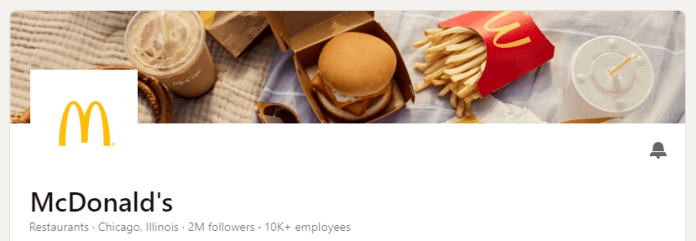 LinkedIn McDonald's original profile images