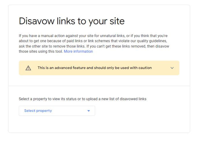 Google disavow tool