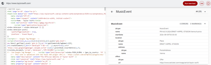 SEO example: Taylor Swift