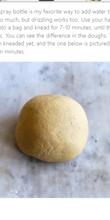 The image for the alt text example "a round dough on a gray surface"