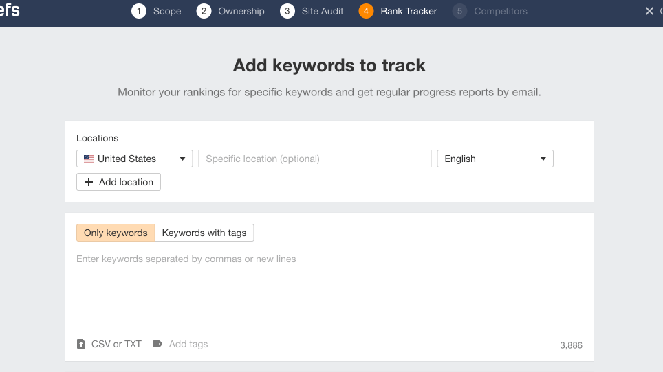 Ahrefs Rank Tracker