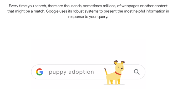How search works: Google explanation