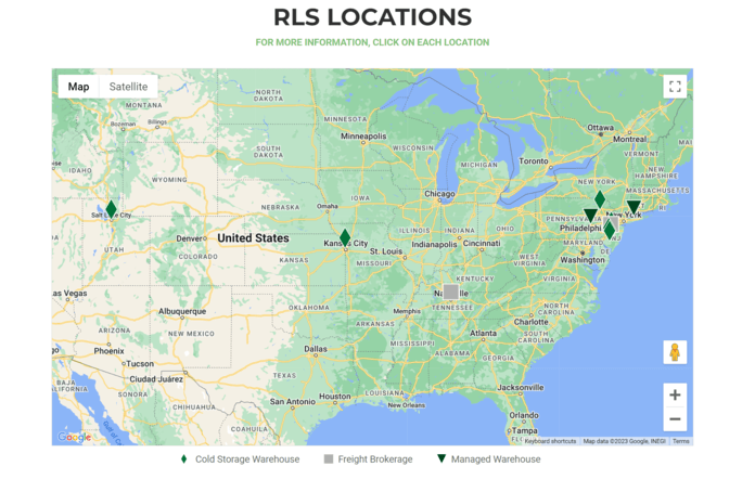 Logistics company map embed