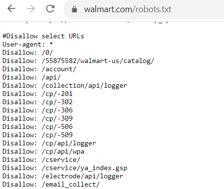 Robots.txt example