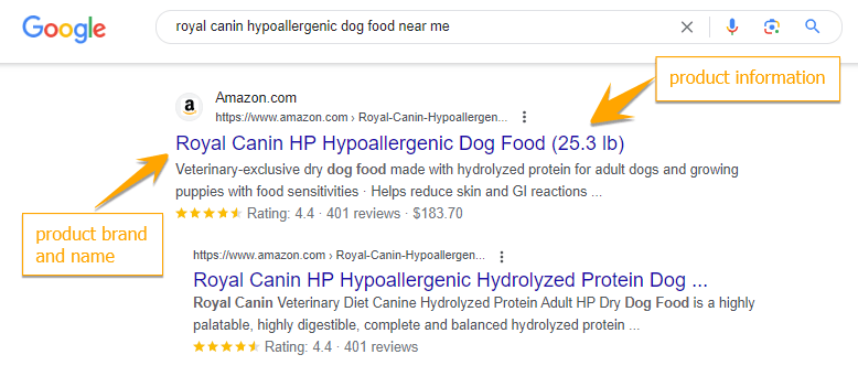 "Royal Canin HP Hypoallergenic Dog Food (25.3 lb)" title tag