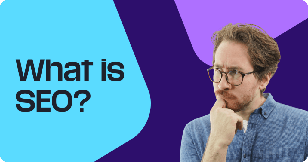 a man with glasses is thinking about what is seo