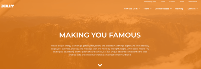 Jelly Digital Marketing & PR homepage