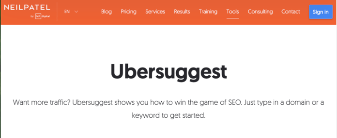 Ubersuggest Semrush alternative tool