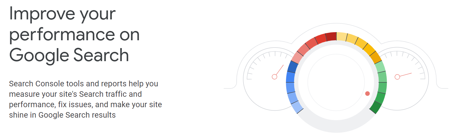 Google search console homepage