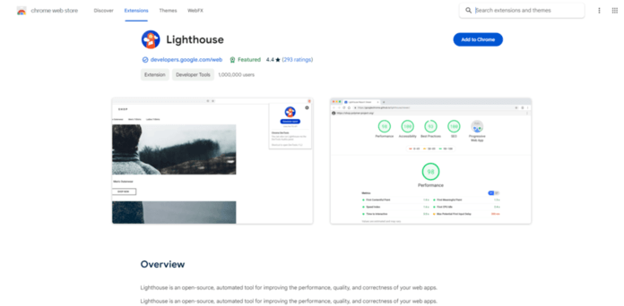 lighthouse is an open source automated tool for improving the performance quality and matches of your web apps