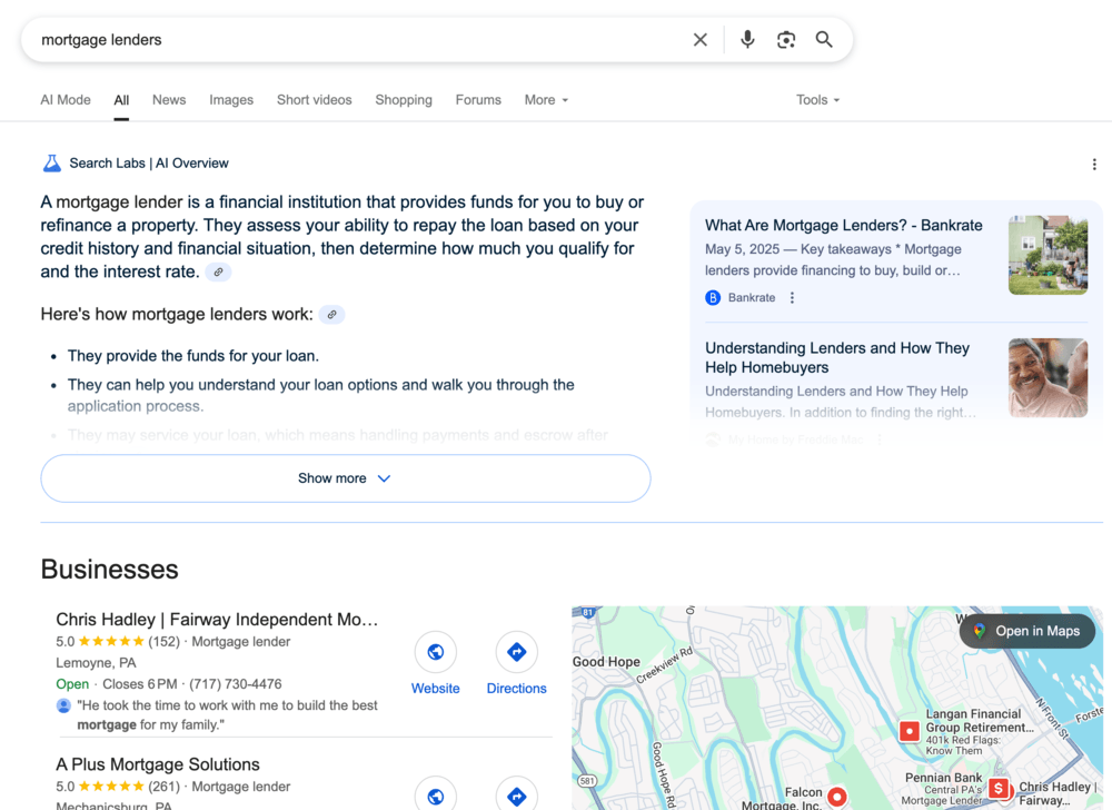 Example of AI Overview