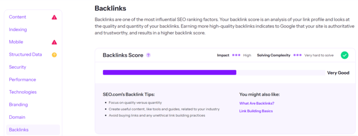 SEO Checker off-page SEO tool