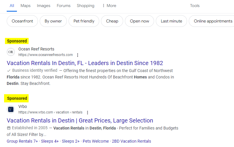 google search ads