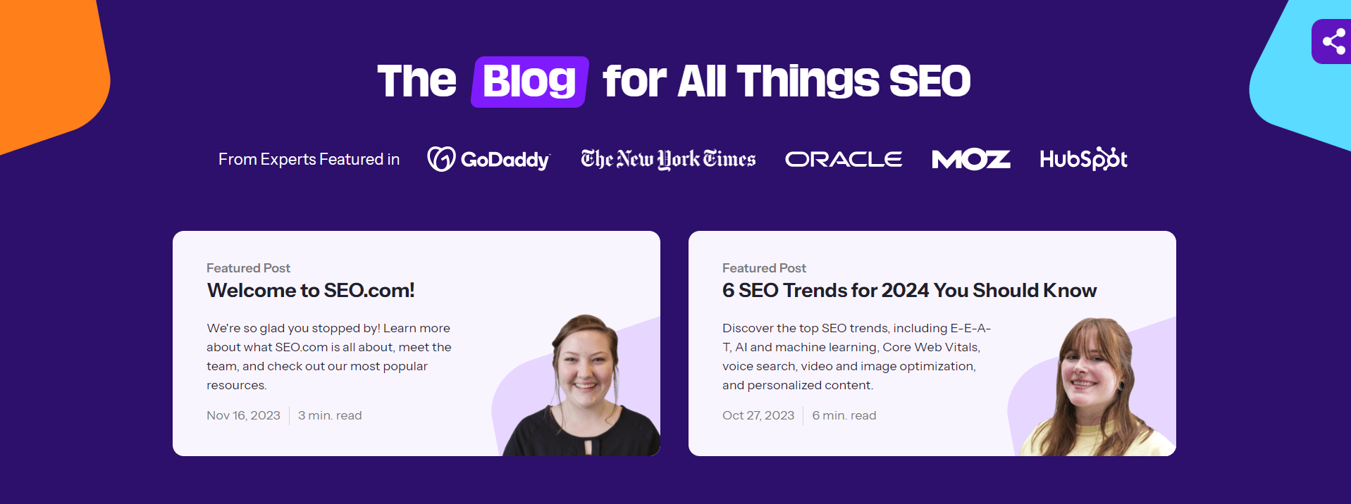 Seo.com blog screenshot