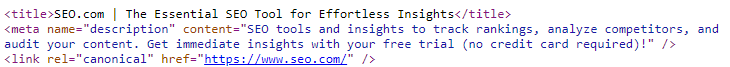 Seo.com source code example