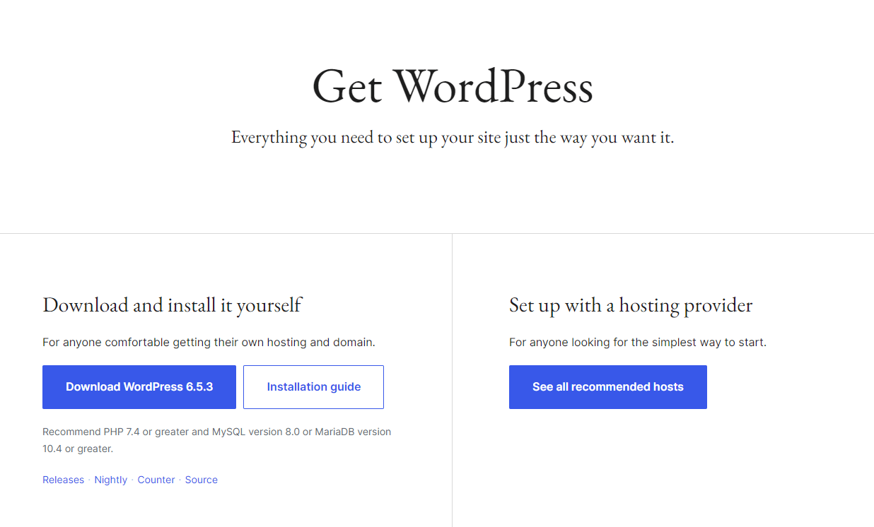 A Self hosting site
