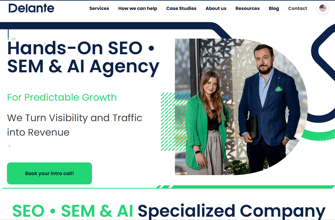 Homepage for Delante