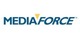 a screenshot of the media force logo on a white background