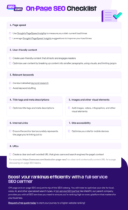 on-page seo checklist