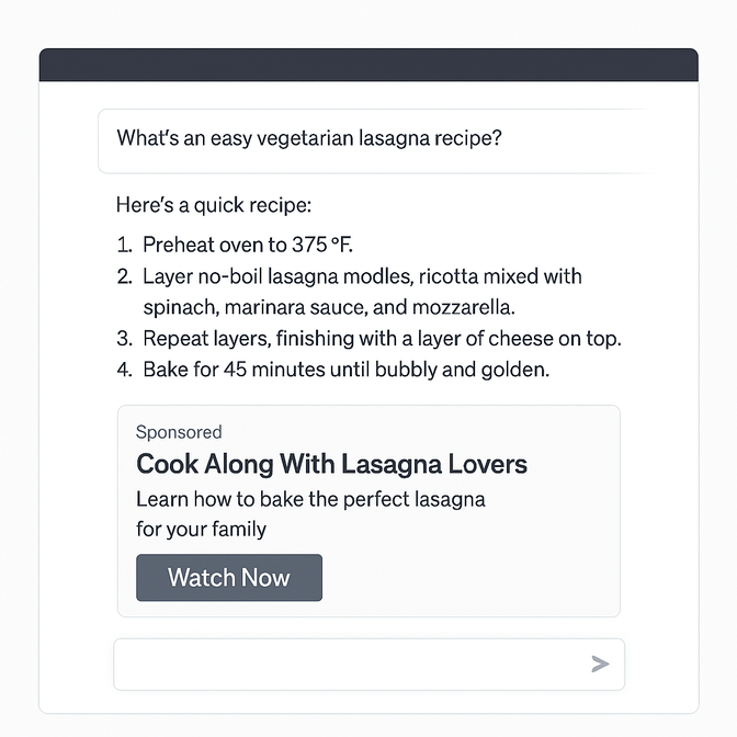 ChatGPT ad example