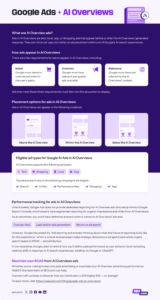 Google Ads and AI Overviews infographic