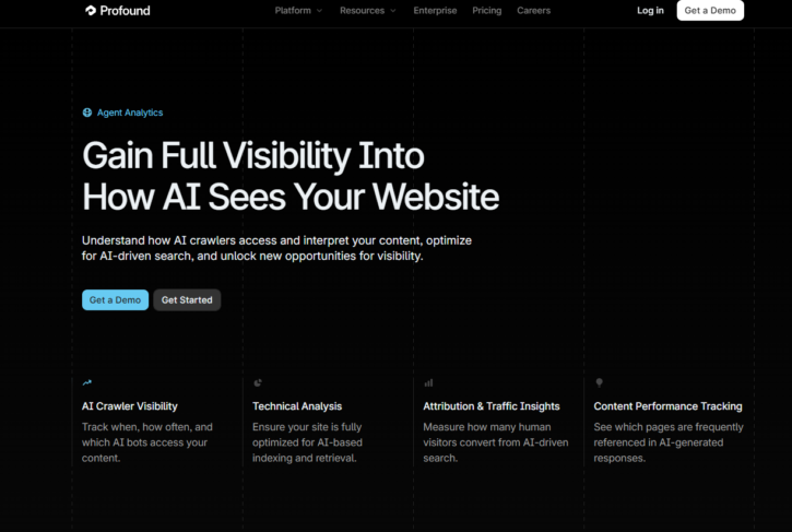 Profound homepage