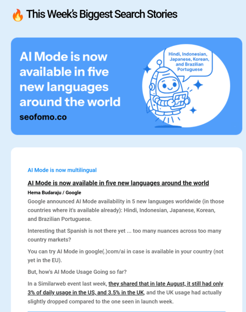 Avance del boletín de SEOFOMO