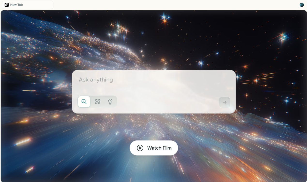Comet browser window