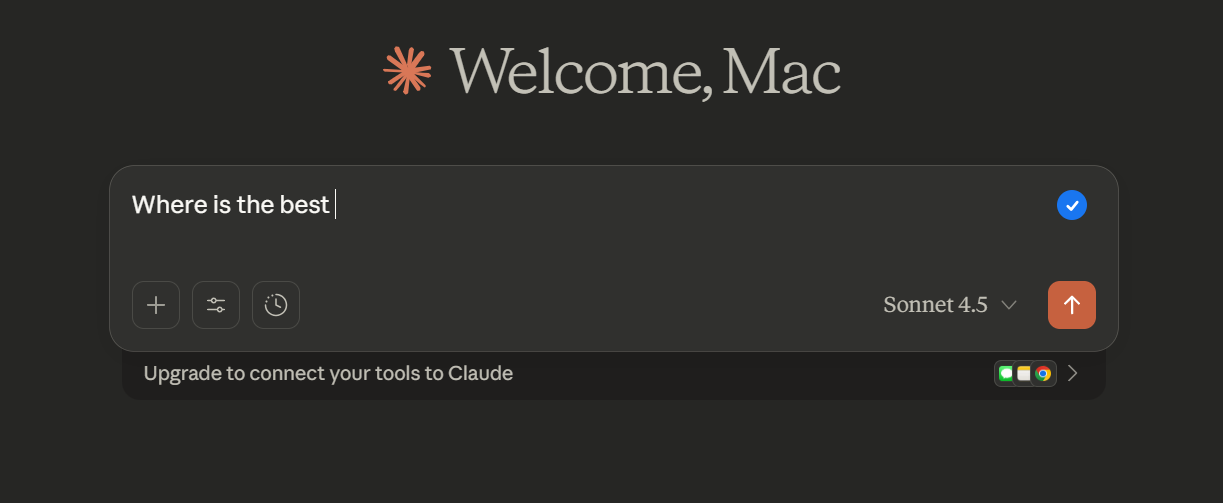 Claude homepage