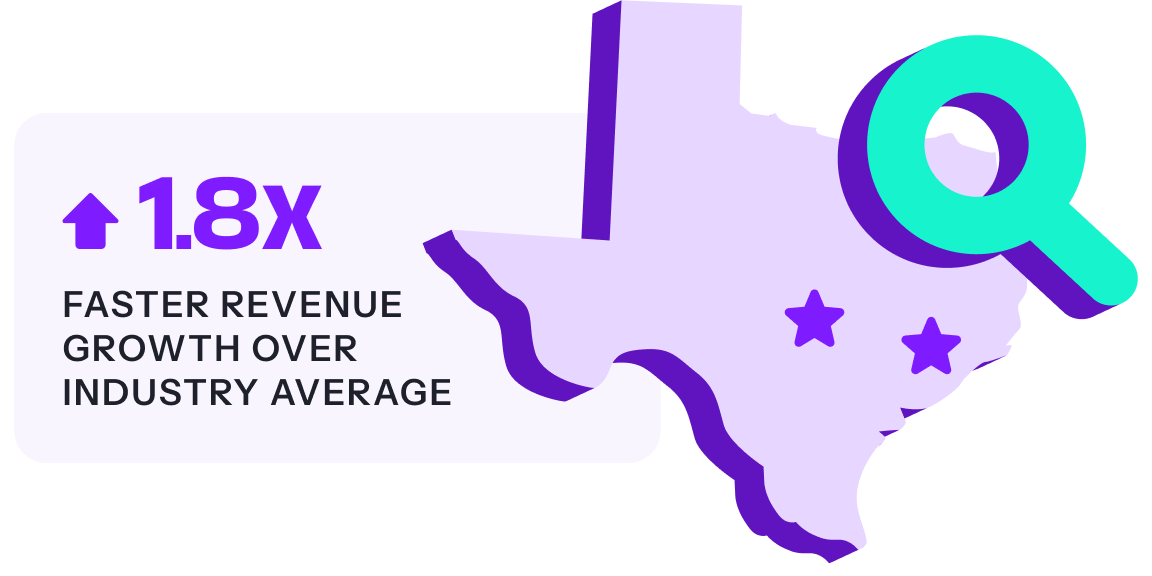 Outline drawing of Texas