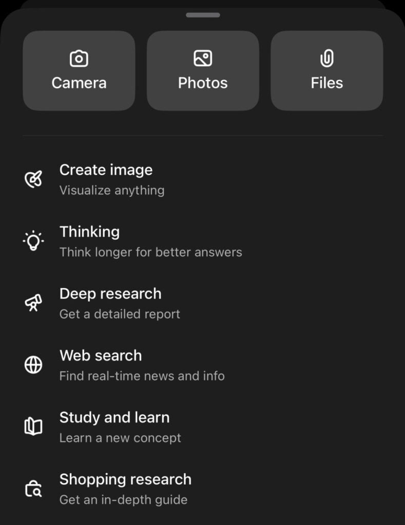 Shopping research mode in ChatGPT