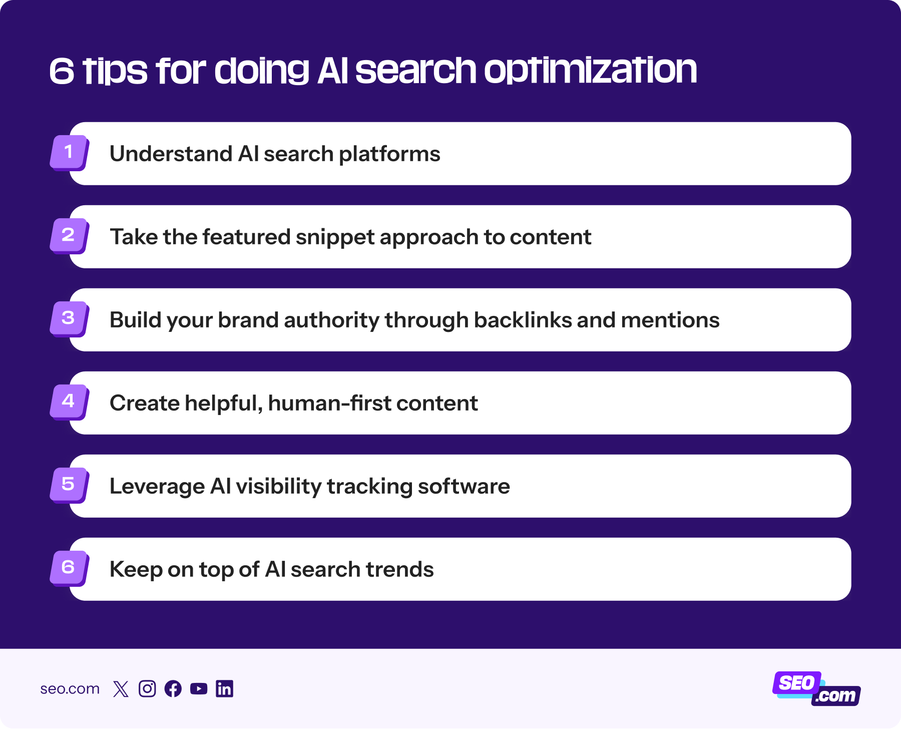 Tips for doing AI search optimization
