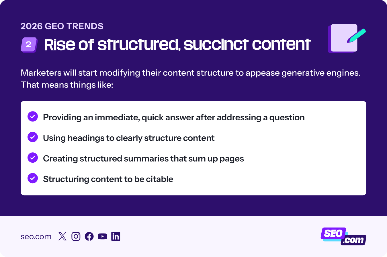 Graphic explaining structured content