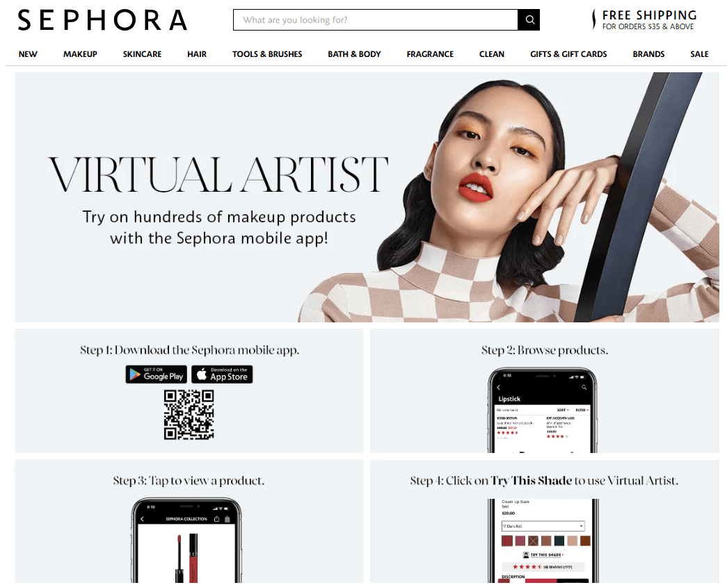 Sephora AI marketing example