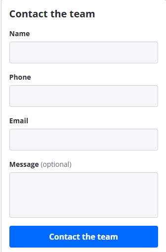 Example of a submission form