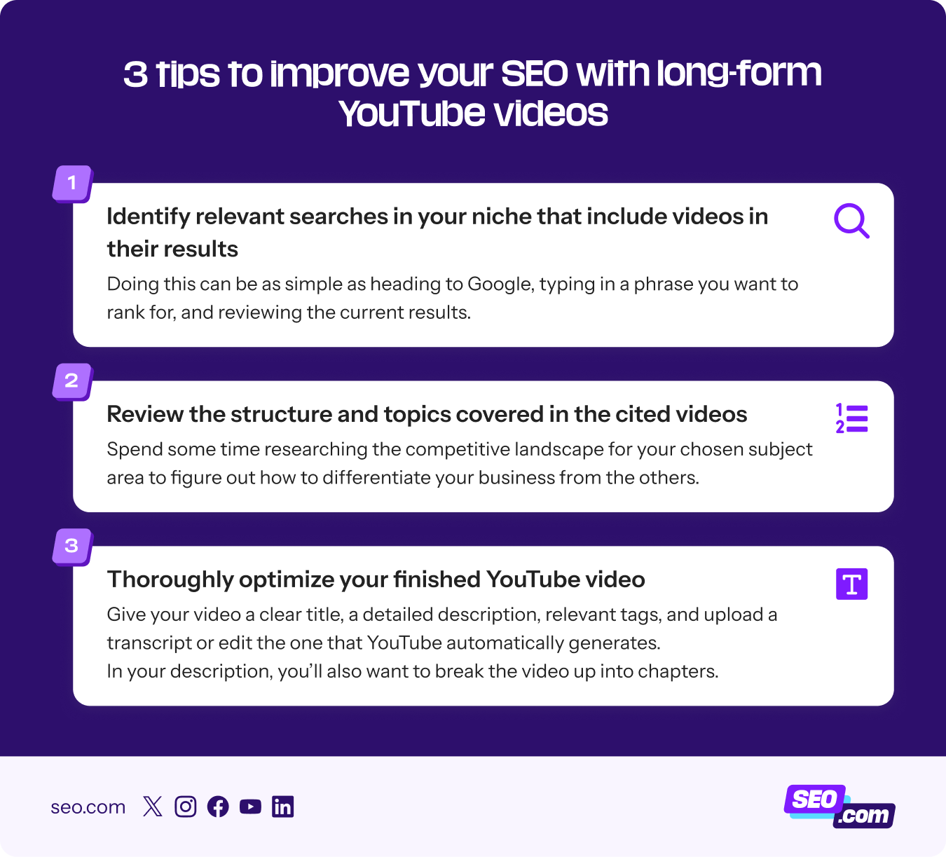Three tips for doing long-form YouTube videos