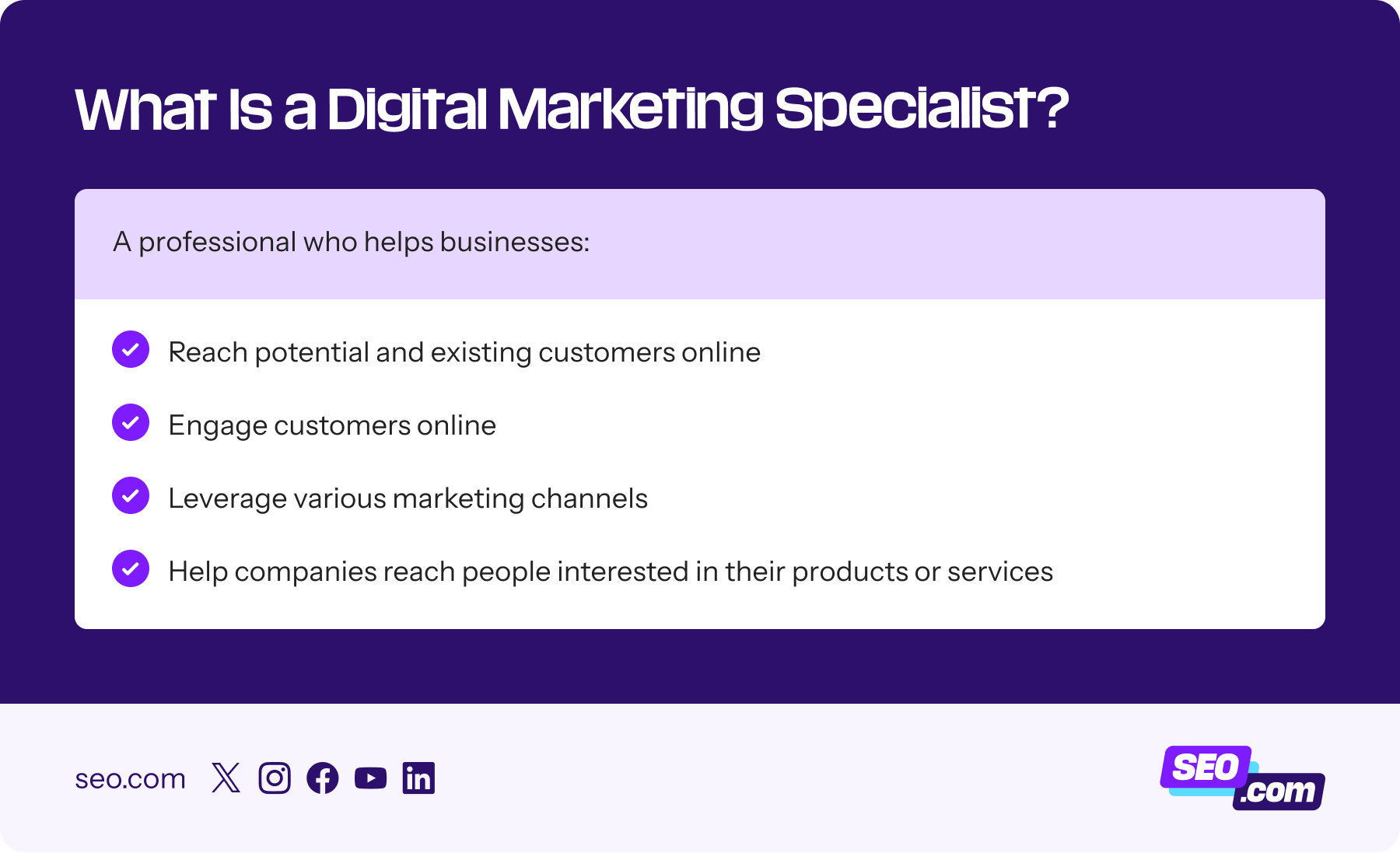 What a digital marketing specialist is