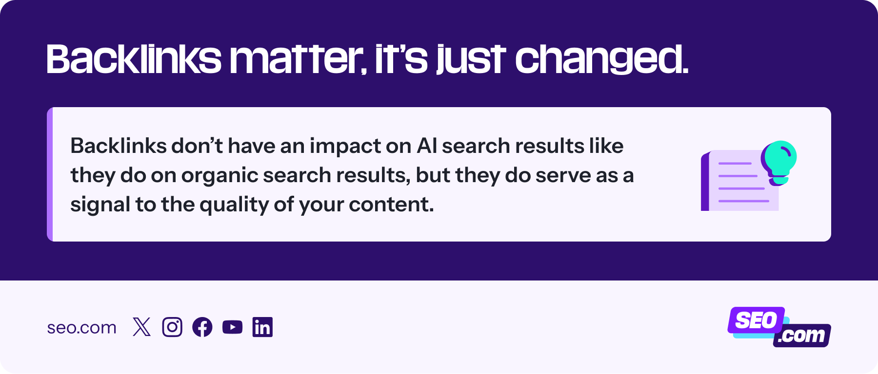 Backlinks' new role