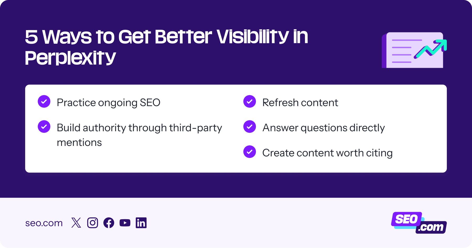 How to get better visibility in Perplexity