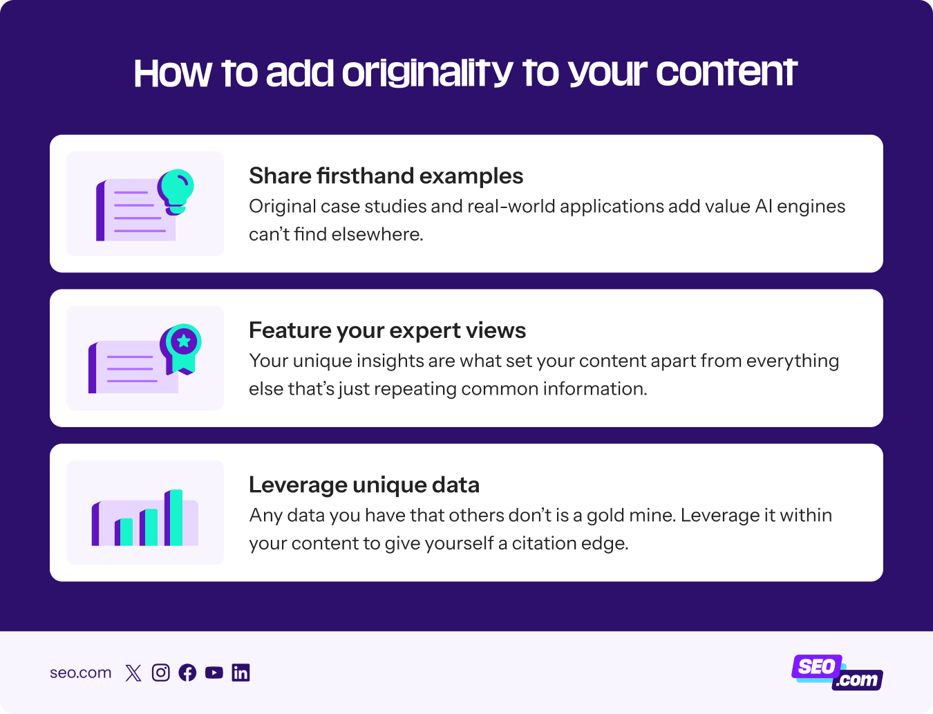 How to add originality to content