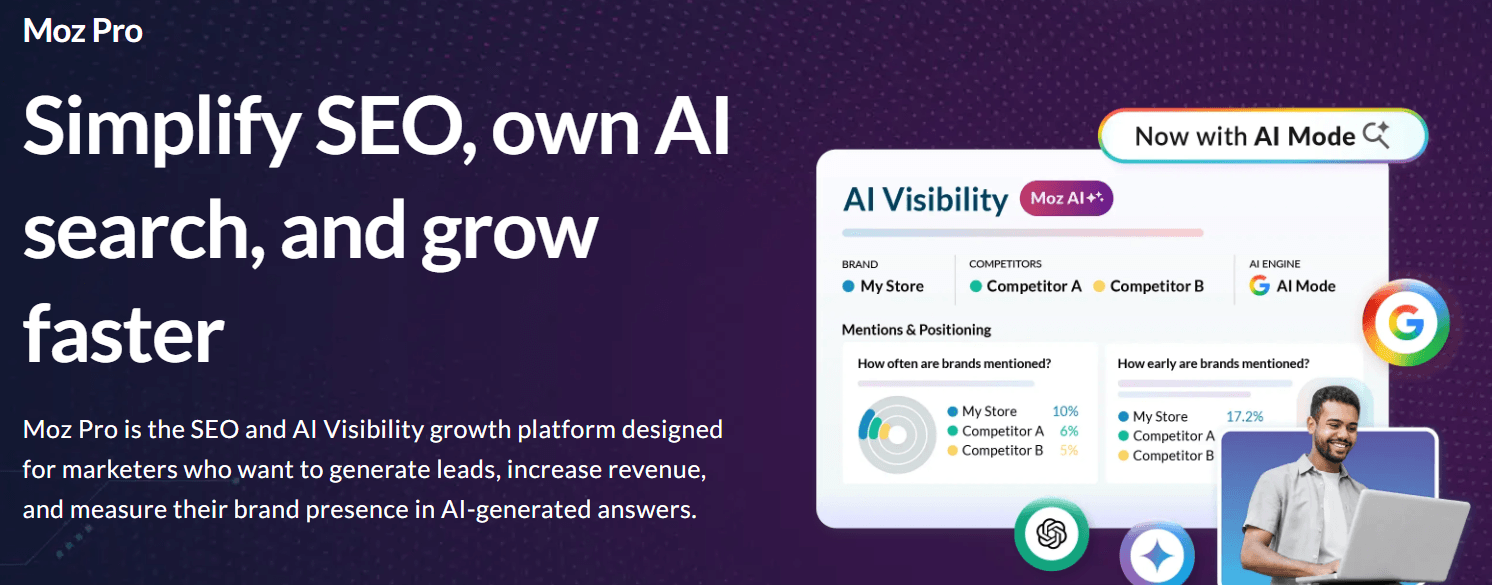 Moz Pro AI visibility tool