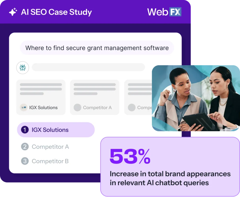 AI search case study for IGX solutions
